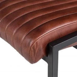 Ars manufacti Banquette Wylie - Cuir / Fer - Marron vintage / Noir -Bancs Soldes Boutique 1000215577 210420 11083200062 DETAILS P000000001000215577