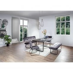 Loftscape Banquette Mayetta II - Tissé à plat / Fer - Anthracite / Noir -Bancs Soldes Boutique 1000220280 200821 06295200027 MOOD DETAILS P000000001000220280 mood