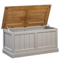 Maison Belfort Coffre Lavalle - Partiellement en pin massif - Pin / Gris clair -Bancs Soldes Boutique 1000224196 210217 11455800033 DETAILS P000000001000224196