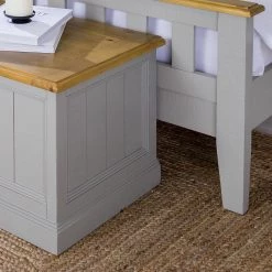 Maison Belfort Coffre Lavalle - Partiellement en pin massif - Pin / Gris clair -Bancs Soldes Boutique 1000224196 210811 12061100004 DETAILS P000000001000224196