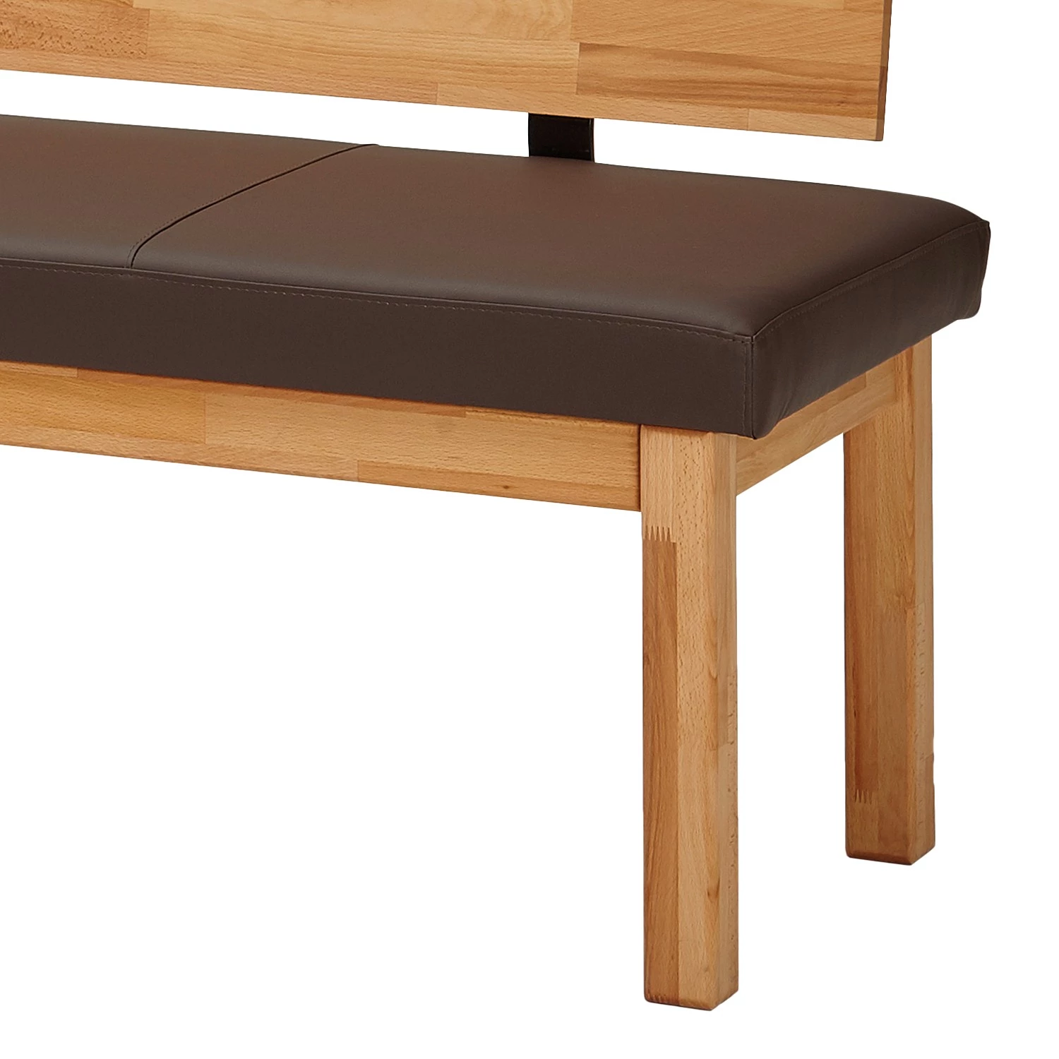 Schösswender Banc d’angle Roberto I - Imitation cuir / Duramen de hêtre massif - Marron foncé / Duramen de hêtre 6 Schösswender Banc d’angle Roberto I - Imitation cuir / Duramen de hêtre massif - Marron foncé / Duramen de hêtre – Image 4