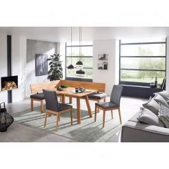 Schösswender Banc d’angle Roberto II - Microfibre / Duramen de hêtre massif - Gris / Duramen de hêtre -Bancs Soldes Boutique 1000225968 200923 06252300098 MOOD DETAILS P000000001000225968 mood