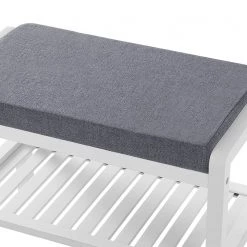 Loftscape Banc d’entrée Monkton - Tissu / Bambou massif - Gris clair / Blanc -Bancs Soldes Boutique 1000226117 200921 14244200189 DETAILS P000000001000226117