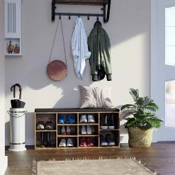 Red Living Étagère à chaussures Bronzeville - Gris foncé / Marron -Bancs Soldes Boutique 1000226155 200921 14280200417 MOOD DETAILS P000000001000226155 mood