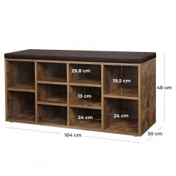 Red Living Étagère à chaussures Bronzeville - Gris foncé / Marron -Bancs Soldes Boutique 1000226155 200921 14280900422 SKETCH DETAILS P000000001000226155 sketch