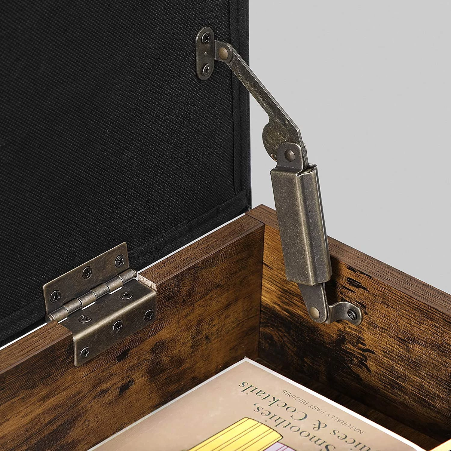 Red Living Banc d’entrée Buxhall - Imitation cuir / Métal - Noir / Marron 8 Red Living Banc d’entrée Buxhall - Imitation cuir / Métal - Noir / Marron – Image 6