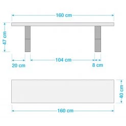 Ars Natura Banc Kapra - Acacia brun - Largeur : 160 cm - Argenté - Forme en X -Bancs Soldes Boutique 1000228073 210120 14005400402 SKETCH DETAILS P000000001000228073 sketch