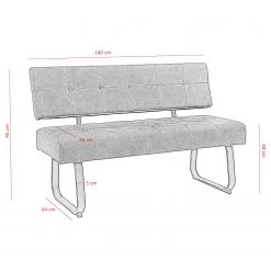 Loftscape Banquette Onlay - Microfibre / Acier - Anthracite vintage / Anthracite -Bancs Soldes Boutique 1000228930 201104 15385600128 SKETCH DETAILS P000000001000228930 sketch