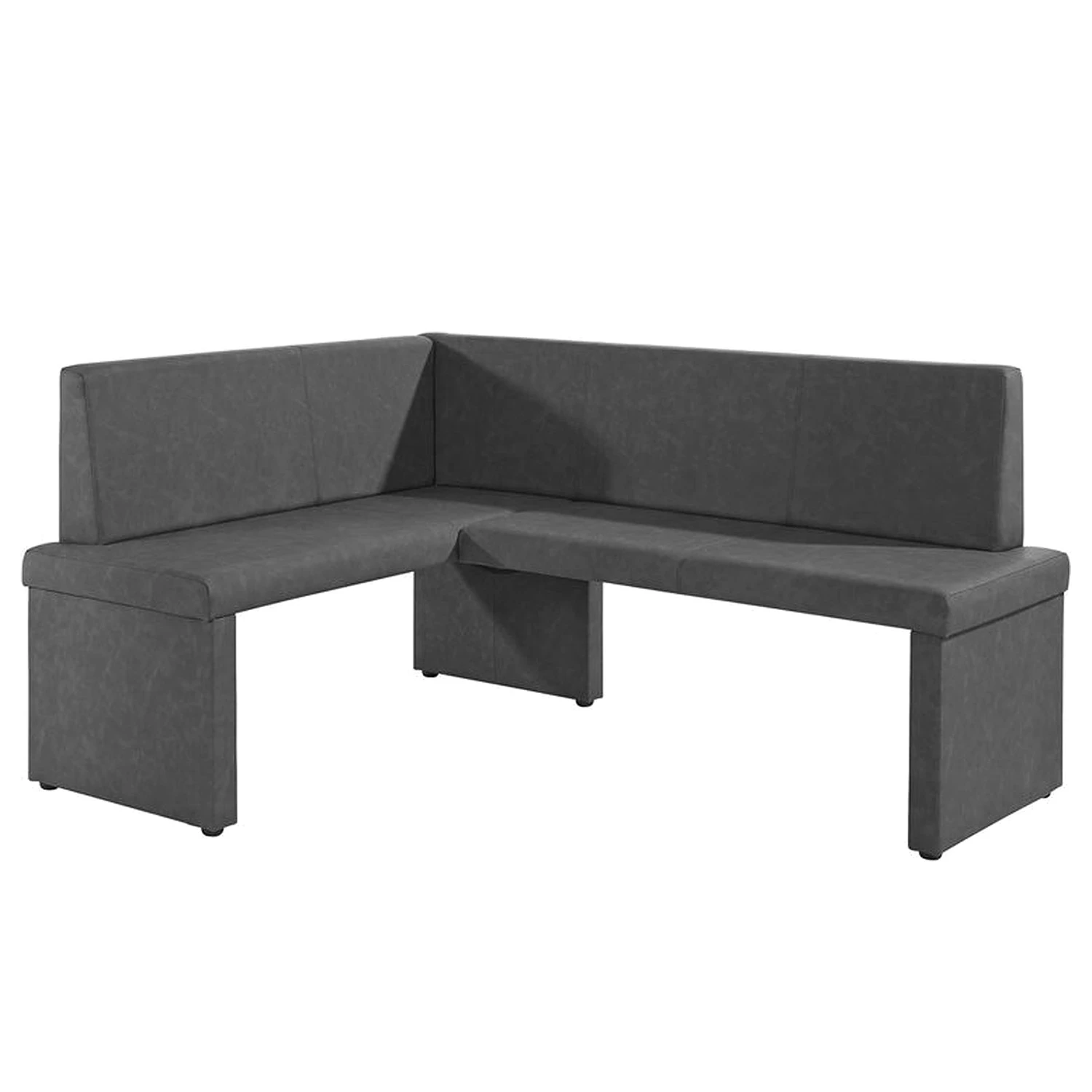 Loftscape Banc d’angle Daux - Imitation cuir - Anthracite - Angle à droite (vu de face) 3 Loftscape Banc d’angle Daux - Imitation cuir - Anthracite - Angle à droite (vu de face)