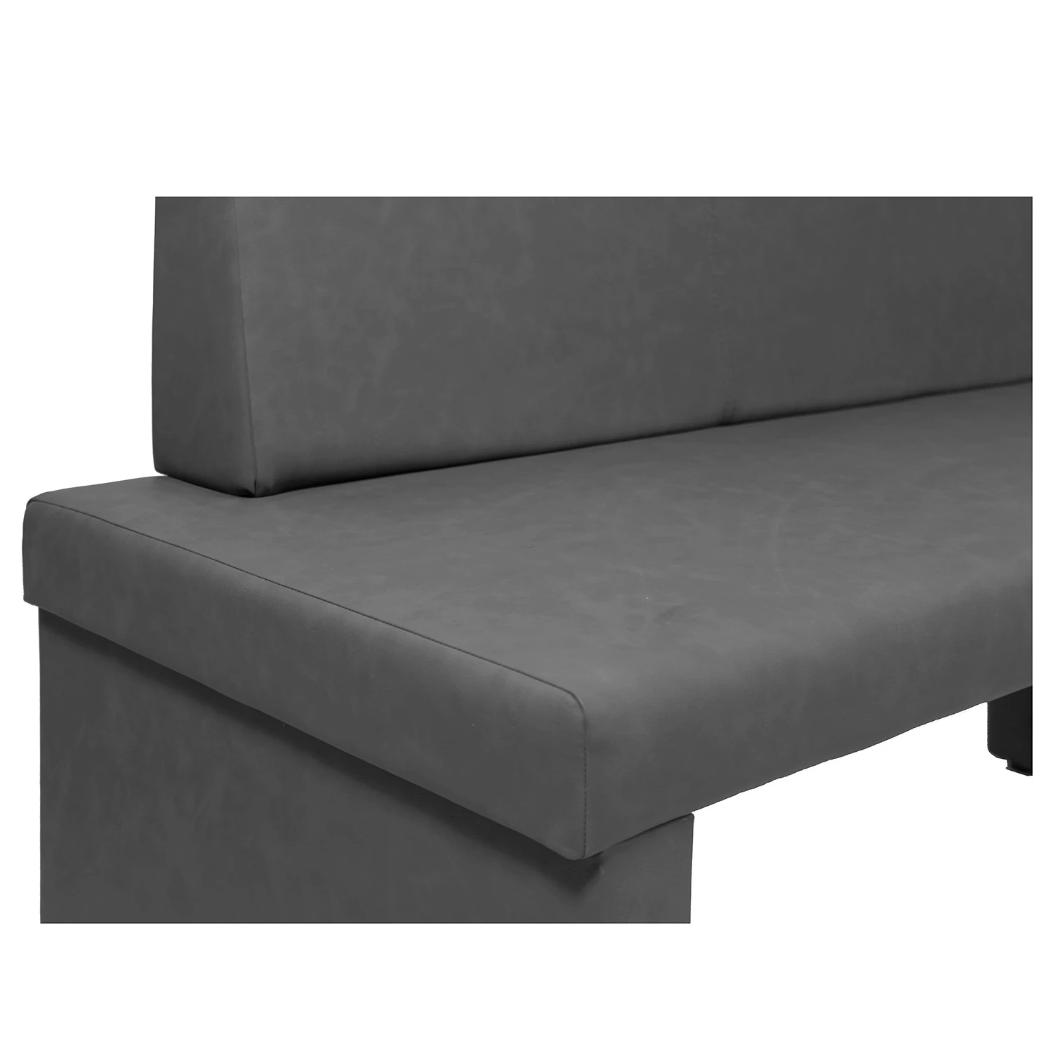 Loftscape Banc d’angle Daux - Imitation cuir - Anthracite - Angle à droite (vu de face) 7 Loftscape Banc d’angle Daux - Imitation cuir - Anthracite - Angle à droite (vu de face) – Image 5