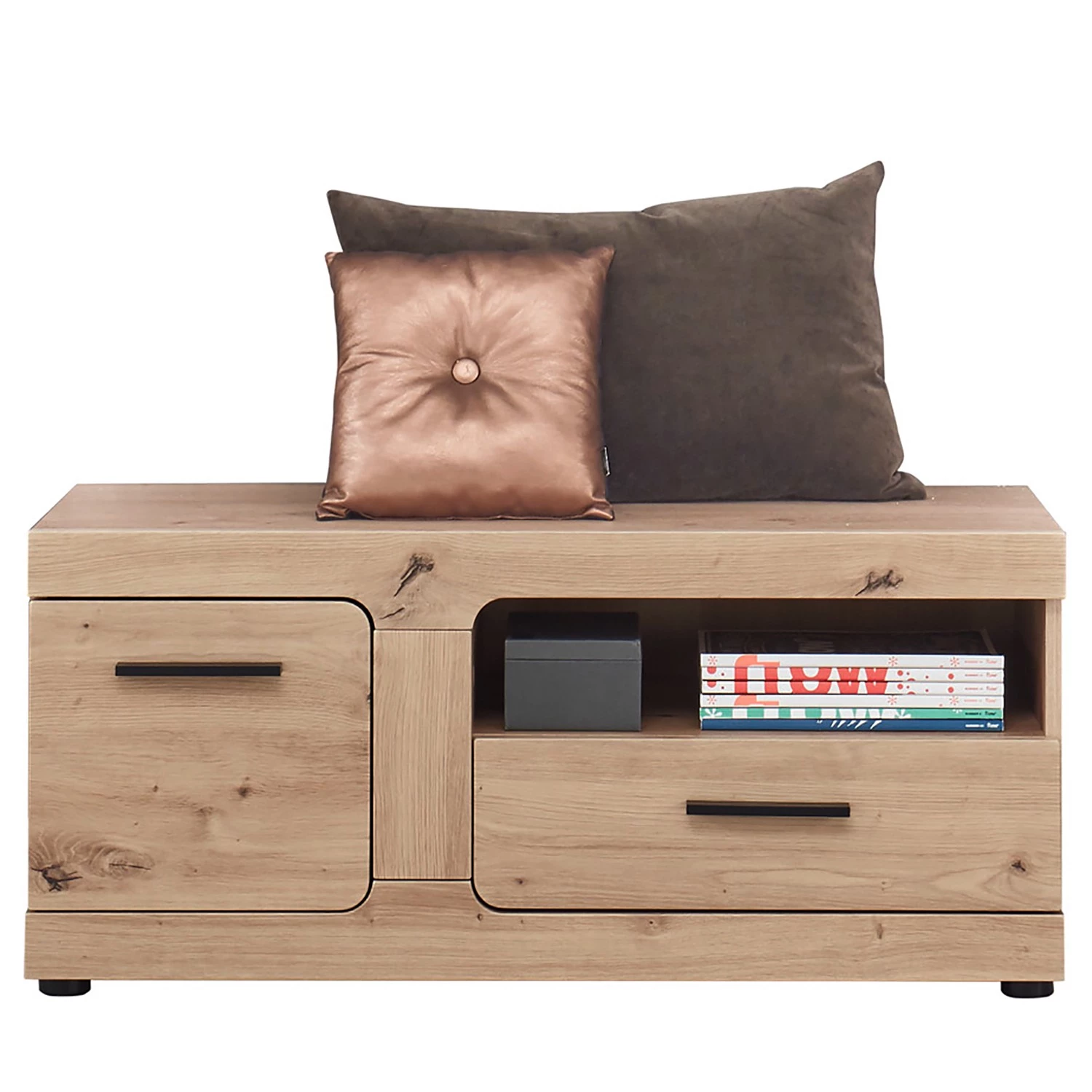 Loftscape Banc d’entrée Veynes - Imitation chêne artisan 7 Loftscape Banc d’entrée Veynes - Imitation chêne artisan – Image 5