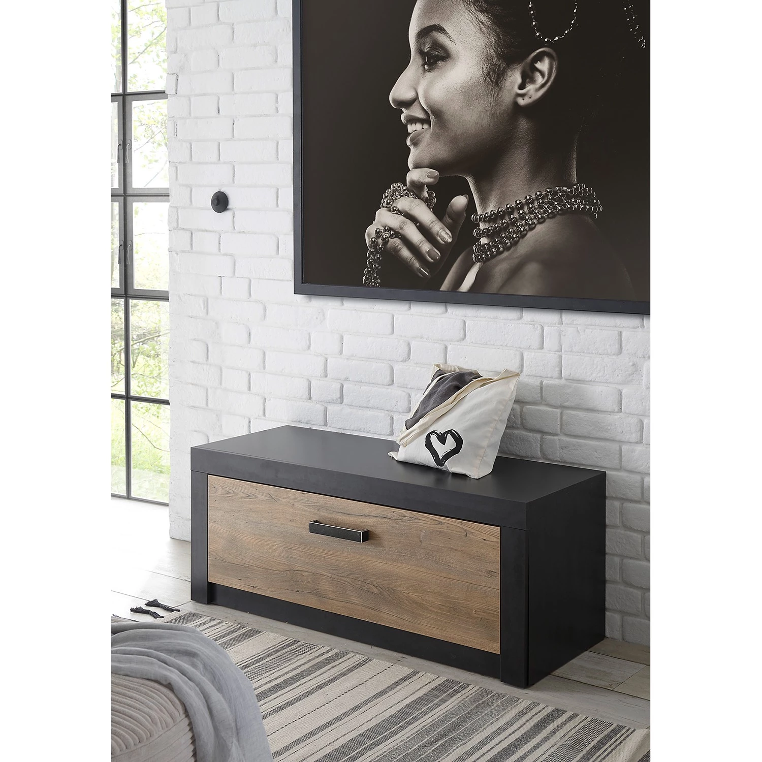 Red Living Banc d’entrée Bozel I - Largeur : 107 cm 4 Red Living Banc d’entrée Bozel I - Largeur : 107 cm – Image 2