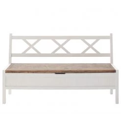 Maison Belfort Banc Balignton - Pin massif - Pin / Blanc -Bancs Soldes Boutique 1000260735 211116 12541200220 DETAILS P000000001000260735