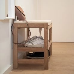 WENKO Banc d’entrée Acina - Acacia massif - Acacia / Blanc -Bancs Soldes Boutique 1000260940 210423 13334200112 MOOD DETAILS P000000001000260940 mood