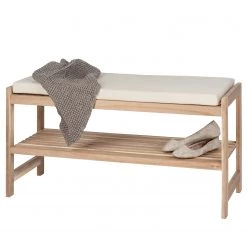 WENKO Banc d’entrée Acina - Acacia massif - Acacia / Blanc -Bancs Soldes Boutique 1000260940 210423 13334600114 DETAILS P000000001000260940