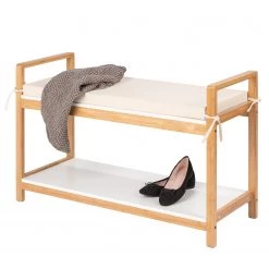 WENKO Banc d’entrée Finja I - Bambou massif - Bambou / Blanc -Bancs Soldes Boutique 1000260954 210423 13362000210 DETAILS P000000001000260954