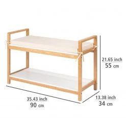 WENKO Banc d’entrée Finja I - Bambou massif - Bambou / Blanc -Bancs Soldes Boutique 1000260954 210423 13362600215 SKETCH DETAILS P000000001000260954 sketch