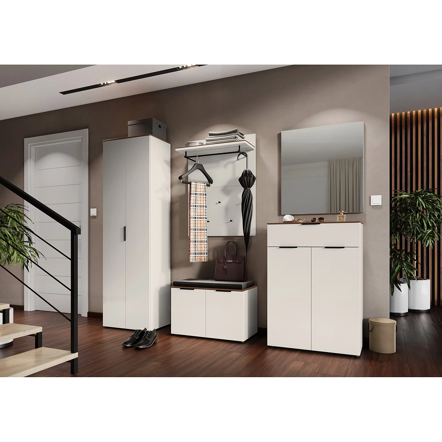 Germania Banc d’entrée California - Cachemire / Imitation noyer 4 Germania Banc d’entrée California - Cachemire / Imitation noyer – Image 2