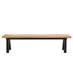 Red Living Banc Doma - Partiellement en chêne massif - Chêne / Noir