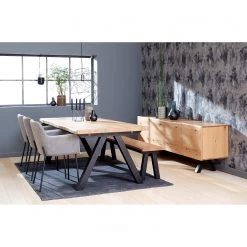 Red Living Banc Doma - Partiellement en chêne massif - Chêne / Noir -Bancs Soldes Boutique 1000266937 210525 14342300051 MOOD DETAILS P000000001000266937 mood