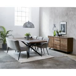 Red Living Banquette Elbi - Imitation cuir / Métal - Gris / Noir -Bancs Soldes Boutique 1000266965 210525 14343000189 MOOD DETAILS P000000001000266965 mood