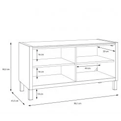 Norrwood Banc d’entrée Boyd - Blanc / Imitation chêne -Bancs Soldes Boutique 1000270226 210609 06154300104 SKETCH DETAILS P000000001000270226 sketch