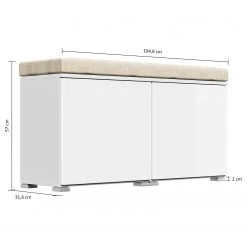 Posseik Banc range-chaussures Elite II - Blanc brillant 14 Posseik Banc range-chaussures Elite II - Blanc brillant -Bancs Soldes Boutique 1000272820 210614 14300000369 SKETCH DETAILS P000000001000272820 sketch