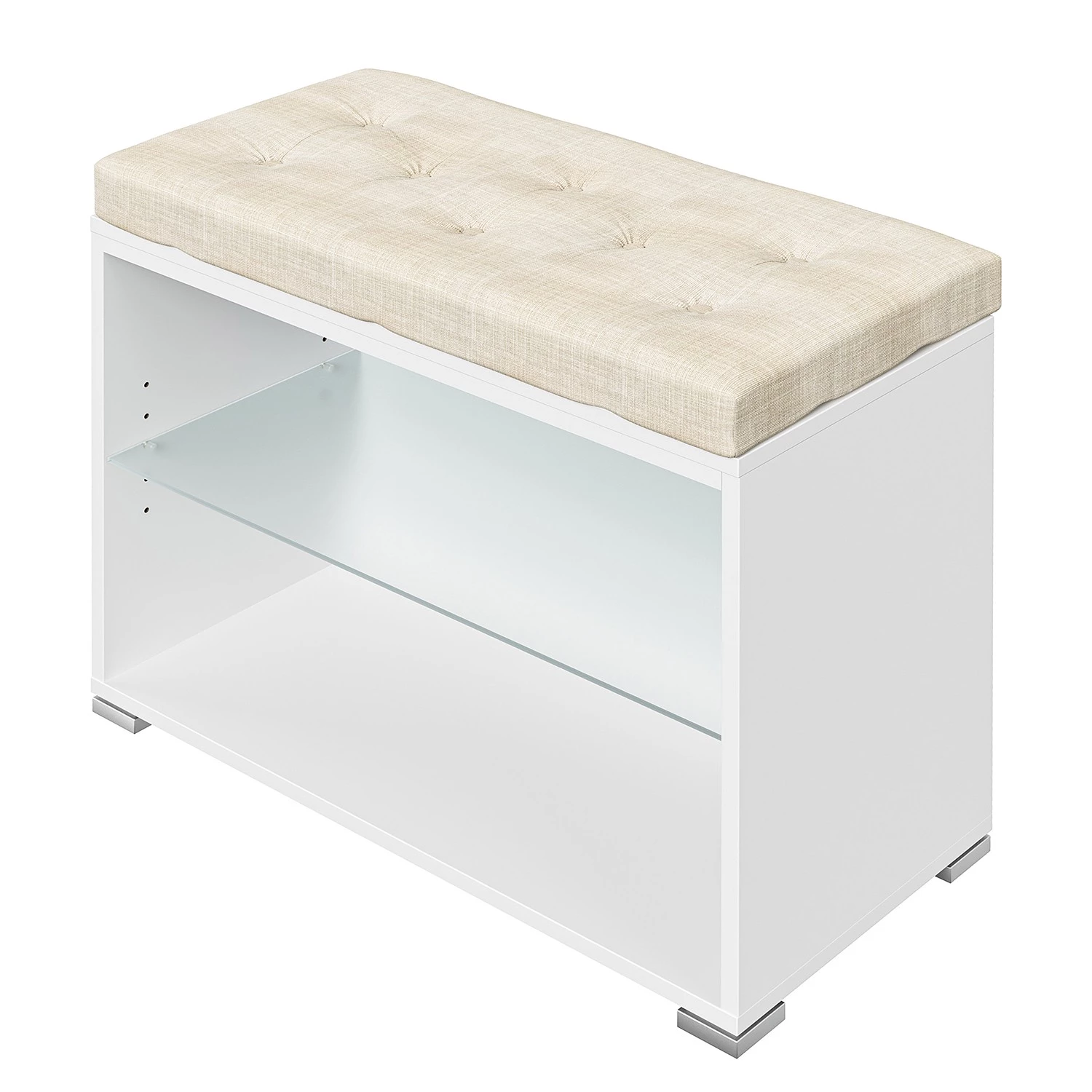 Posseik Banc range-chaussures Elite I - Blanc / Beige 3 Posseik Banc range-chaussures Elite I - Blanc / Beige