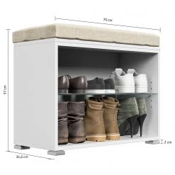 Posseik Banc range-chaussures Elite I - Blanc / Beige 14 Posseik Banc range-chaussures Elite I - Blanc / Beige -Bancs Soldes Boutique 1000272826 210614 14302500402 SKETCH DETAILS P000000001000272826 sketch