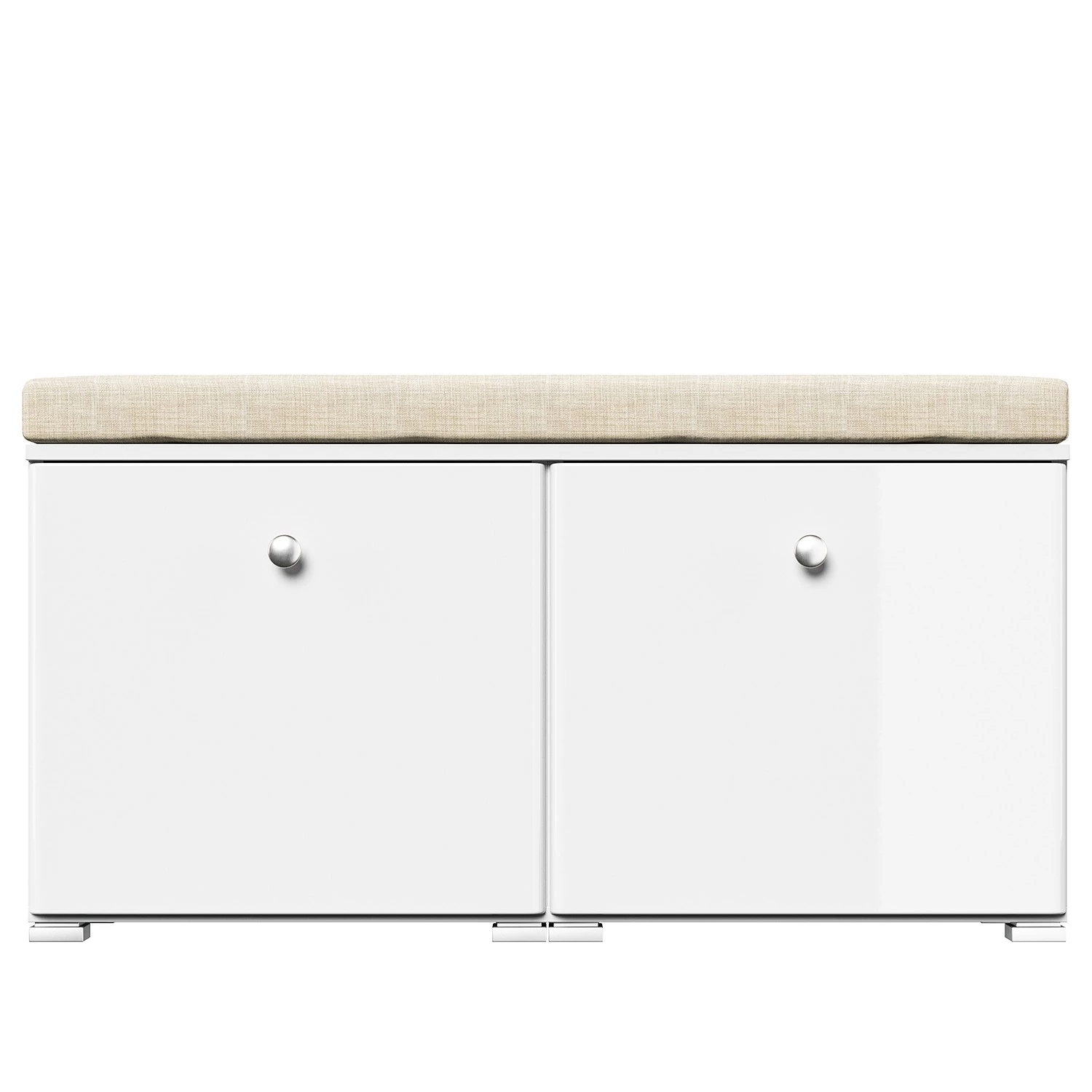 Posseik Banc range-chaussures Charme I - Blanc brillant 4 Posseik Banc range-chaussures Charme I - Blanc brillant – Image 2