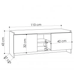 Loftscape Banc d’entrée Zingem - Blanc / Noir -Bancs Soldes Boutique 1000284306 210809 06081300004 SKETCH DETAILS P000000001000284306 sketch