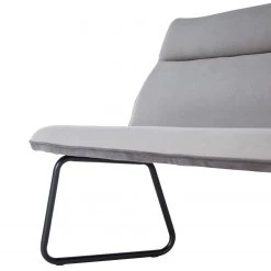 Fredriks Banc Altoona - Tissage à plat / Métal - Gris foncé et gris clair / Noir mat -Bancs Soldes Boutique 1000285153 220617 038 DETAILS P000000001000285153