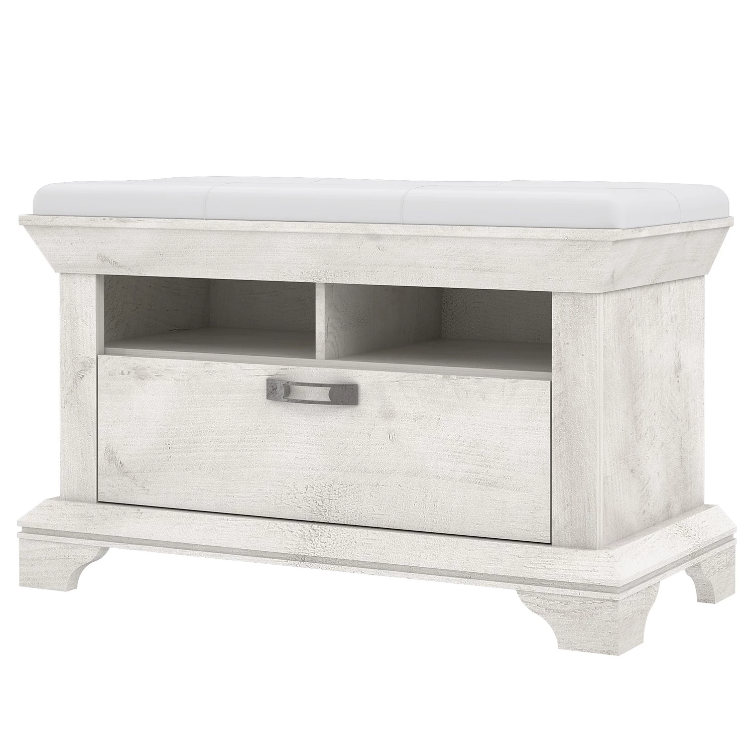 Ridgevalley Banc d’entrée Kimbark - Blanc crème / Imitation pin blanc 3 Ridgevalley Banc d’entrée Kimbark - Blanc crème / Imitation pin blanc