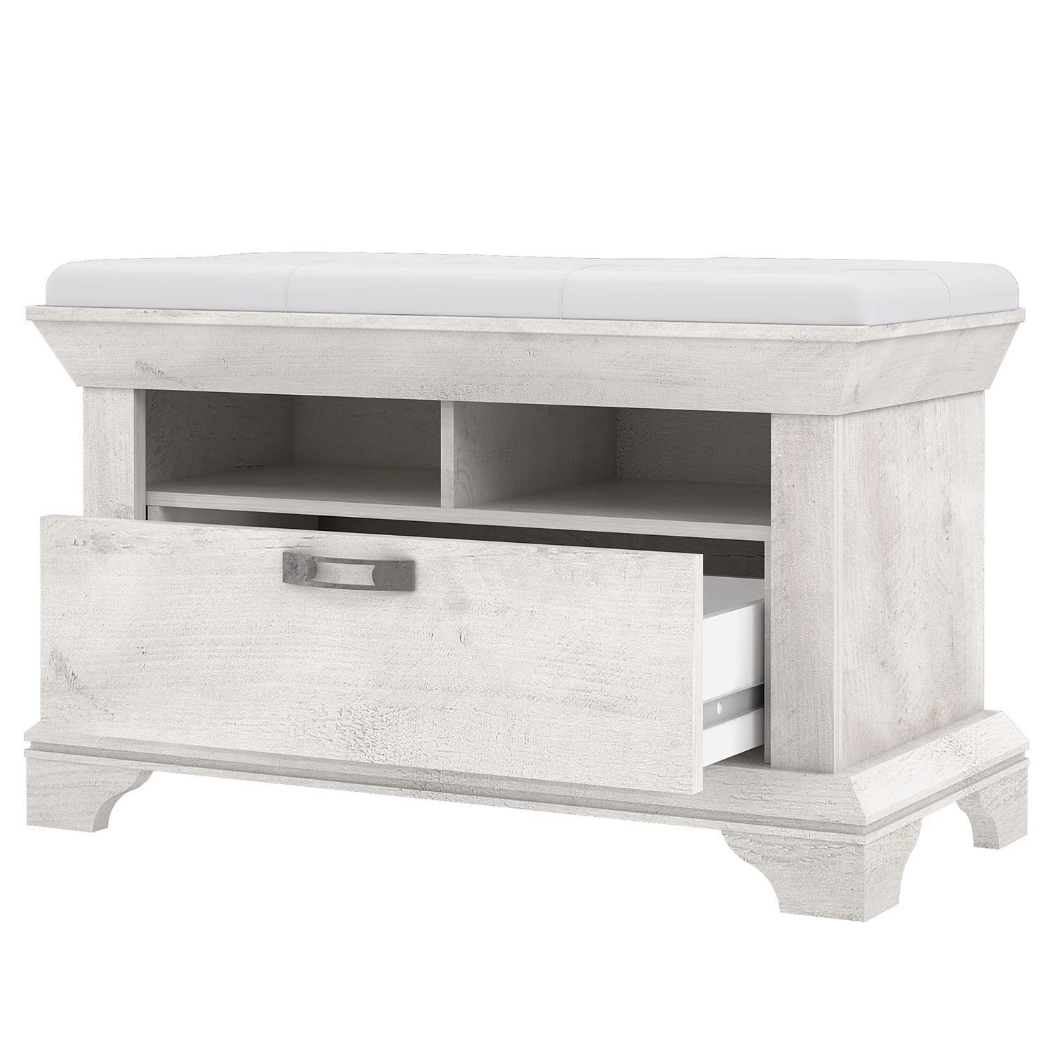 Ridgevalley Banc d’entrée Kimbark - Blanc crème / Imitation pin blanc 6 Ridgevalley Banc d’entrée Kimbark - Blanc crème / Imitation pin blanc – Image 4