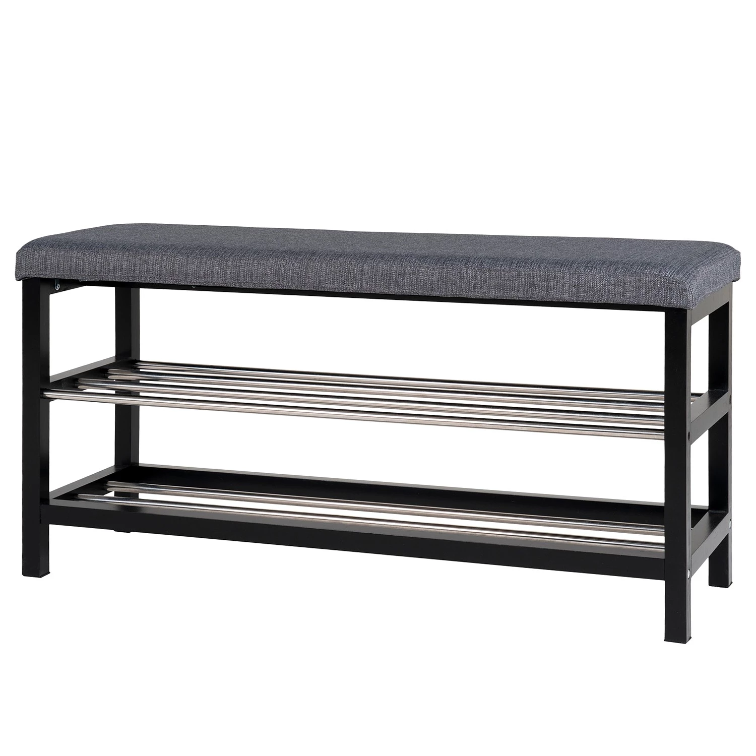 Loftscape Banc d’entrée Paco - Peuplier massif / Métal - Noir / Argenté 3 Loftscape Banc d’entrée Paco - Peuplier massif / Métal - Noir / Argenté