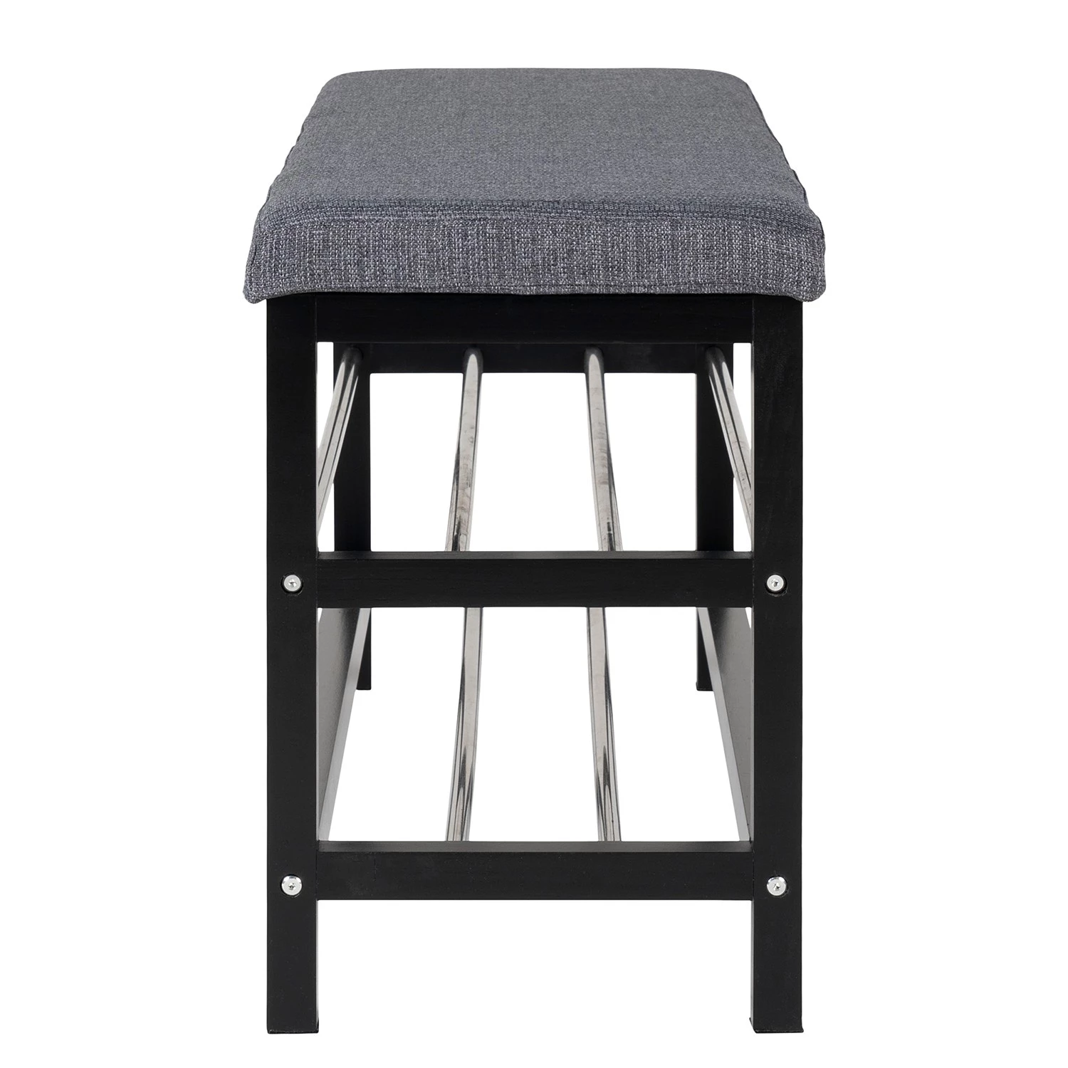 Loftscape Banc d’entrée Paco - Peuplier massif / Métal - Noir / Argenté 11 Loftscape Banc d’entrée Paco - Peuplier massif / Métal - Noir / Argenté – Image 9