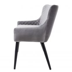 Red Living Banquette Elbi II - Velours / Fer - Gris clair / Noir -Bancs Soldes Boutique 1000303593 211117 16473700046 DETAILS P000000001000303593