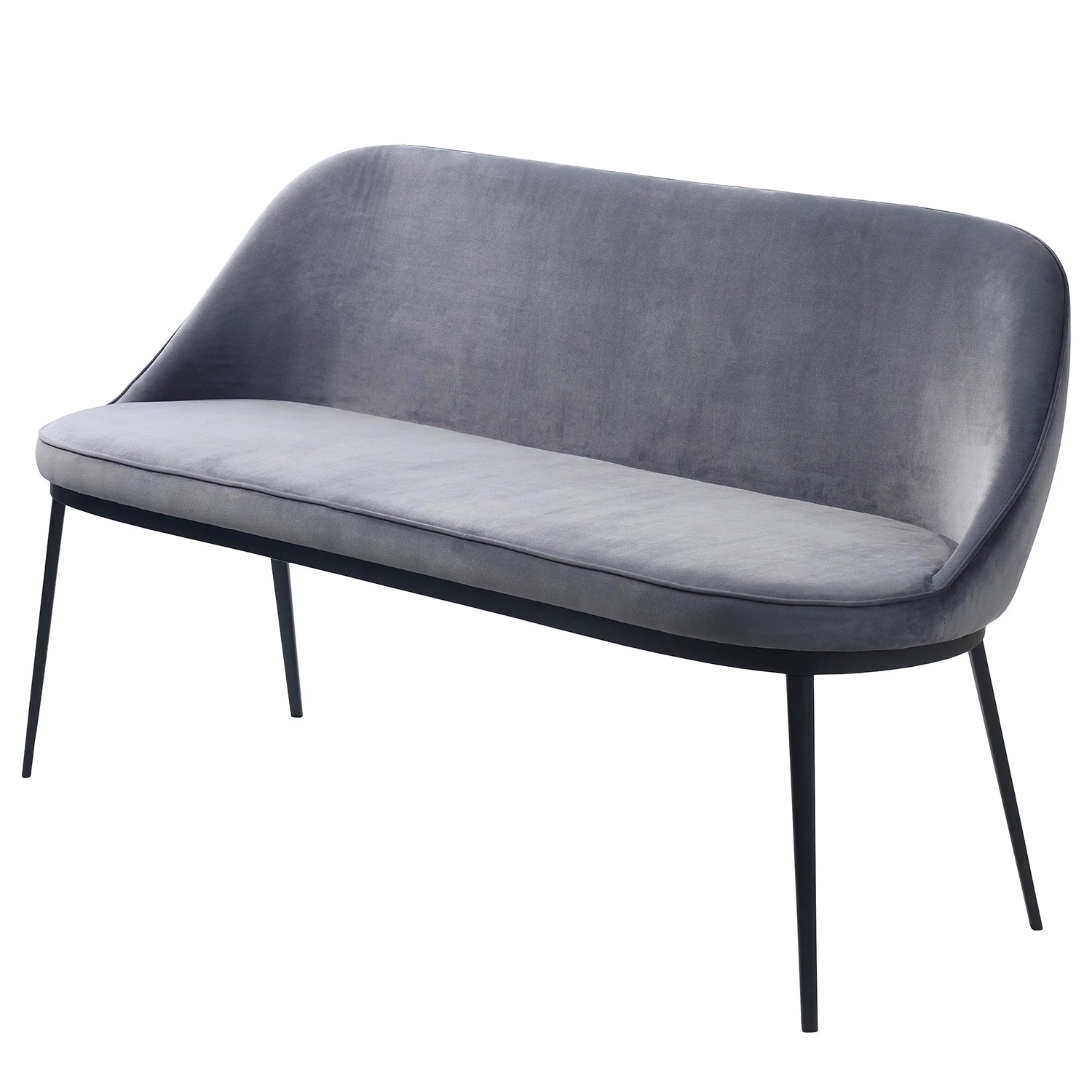 Red Living Banquette Cheia II - Velours / Fer - Gris / Noir 3 Red Living Banquette Cheia II - Velours / Fer - Gris / Noir