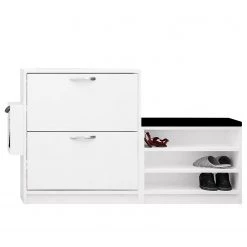 Loftscape Banc d’entrée Troway - Blanc / Noir