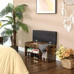 Red Living Banc d’entrée Ucolo - Noir / Marron -Bancs Soldes Boutique 1000329434 220203 1616000021 MOOD DETAILS P000000001000329434 mood