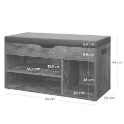 Red Living Banc d’entrée Ucolo - Noir / Marron -Bancs Soldes Boutique 1000329434 220203 16160000500 SKETCH DETAILS P000000001000329434 sketch