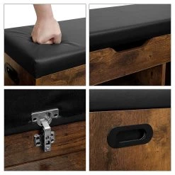 Red Living Banc d’entrée Ucolo - Noir / Marron -Bancs Soldes Boutique 1000329434 220203 1616000060 DETAILS P000000001000329434