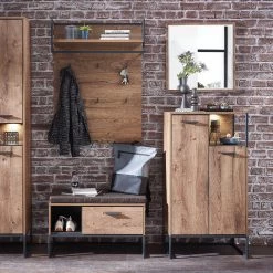 Red Living Banc d’entrée Meevoo - Imitation chêne rustique -Bancs Soldes Boutique 1000331308 220207 080940000022 MOOD DETAILS P000000001000331308 mood