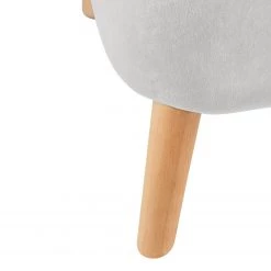 WENKO Tabouret d’entrée Ferrara - Tissu / Chêne massif - Gris clair / Chêne -Bancs Soldes Boutique 1000345610 220412 050 DETAILS P000000001000345610