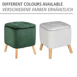 WENKO Tabouret d’entrée Ferrara - Tissu / Chêne massif - Gris clair / Chêne -Bancs Soldes Boutique 1000345610 220412 080 DETAILS P000000001000345610