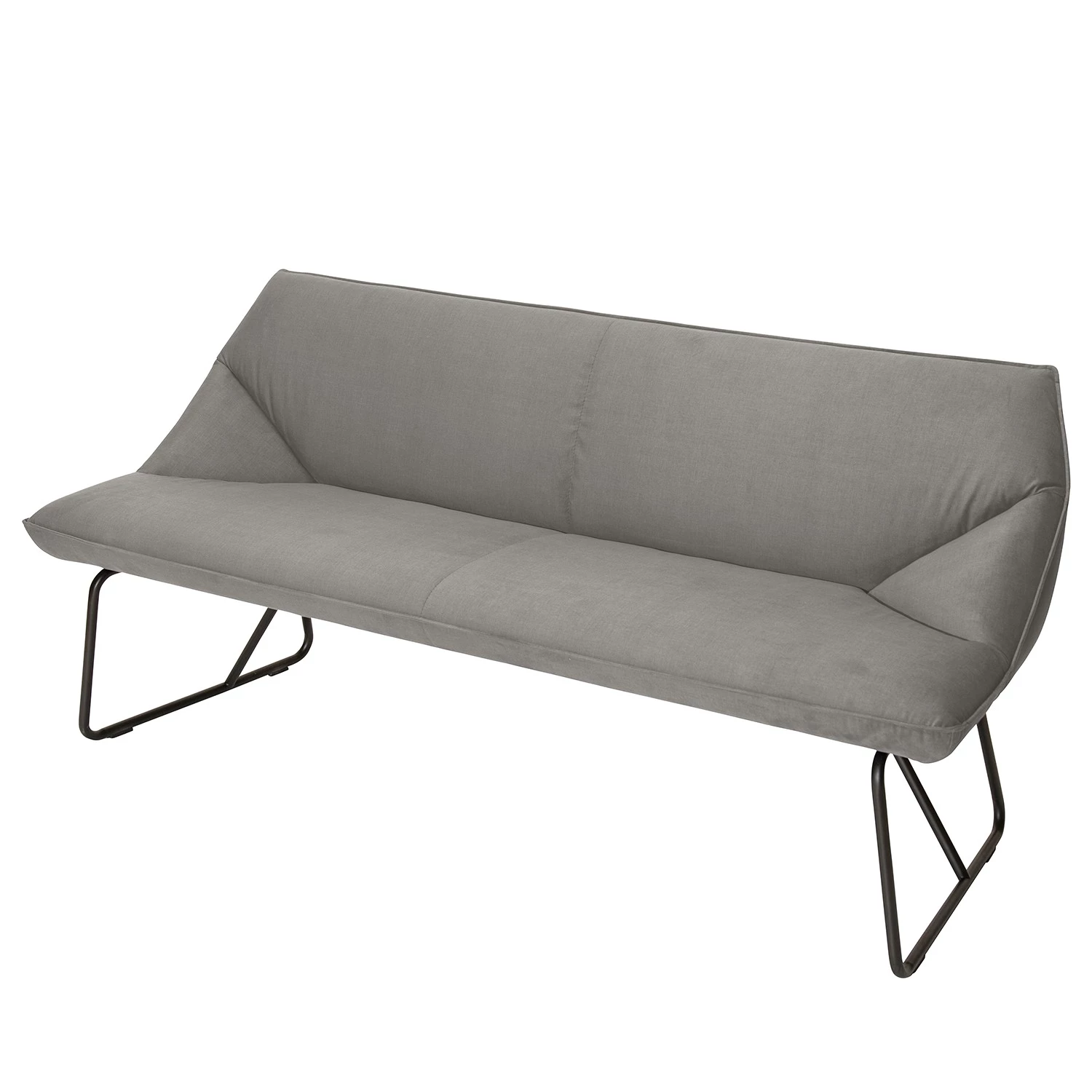 Tom Tailor Banquette Cushion - Velours / Métal - Gris sable - Largeur : 184 cm 3 Tom Tailor Banquette Cushion - Velours / Métal - Gris sable - Largeur : 184 cm