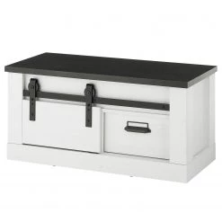 Ridgevalley Banc d’entrée Shutter I - Imitation pin blanc