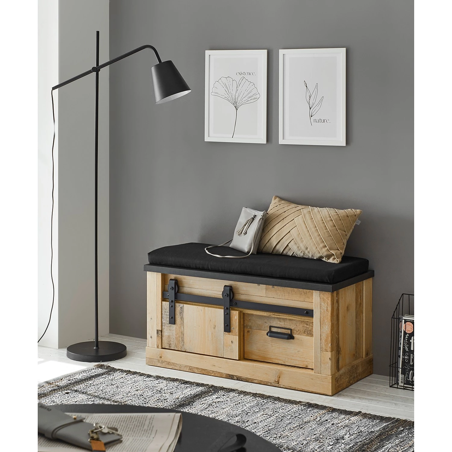 Ridgevalley Banc d’entrée Shutter II - Imitation chêne 4 Ridgevalley Banc d’entrée Shutter II - Imitation chêne – Image 2