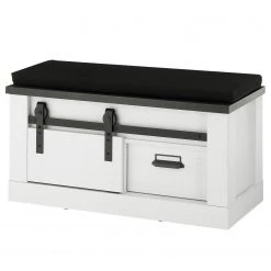 Ridgevalley Banc d’entrée Shutter II - Imitation pin blanc