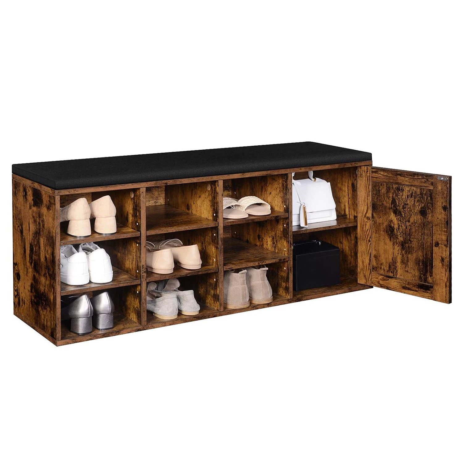 Red Living Banc d’entrée Bronzeville - Anthracite / Marron 6 Red Living Banc d’entrée Bronzeville - Anthracite / Marron – Image 4